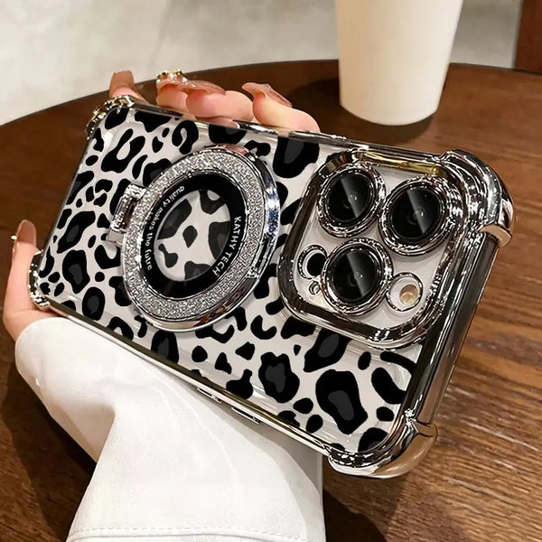 Sexy Leopard Stand Case Cover for iPhone and Samsung Galaxy