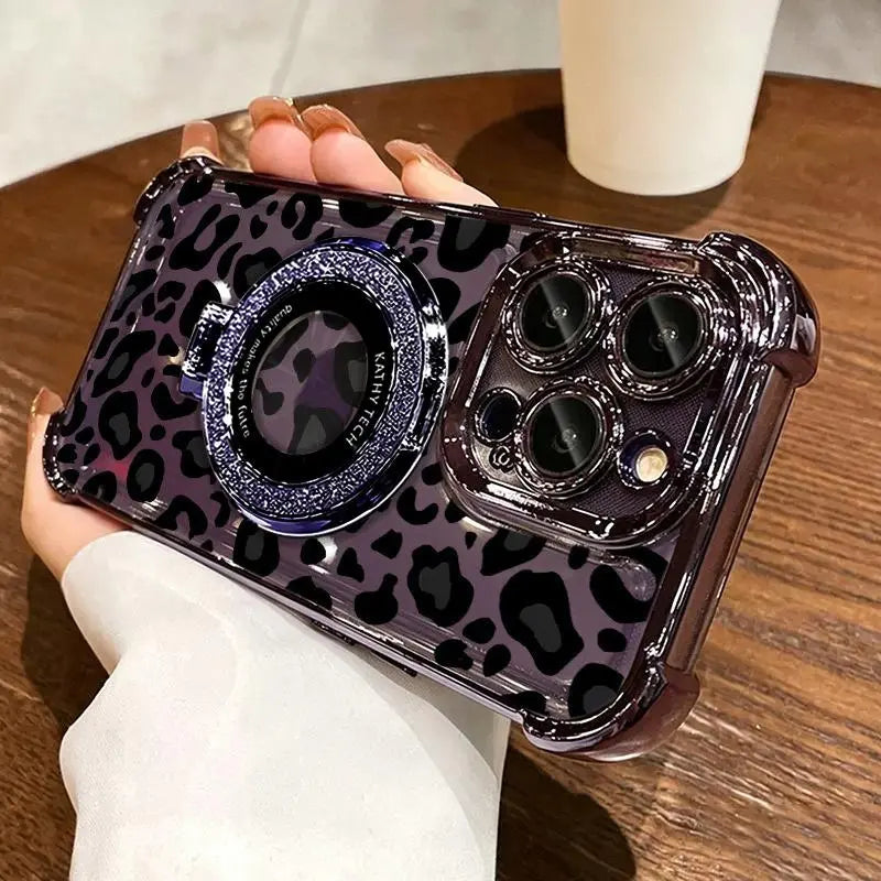 Leopard Ring-Stand Case