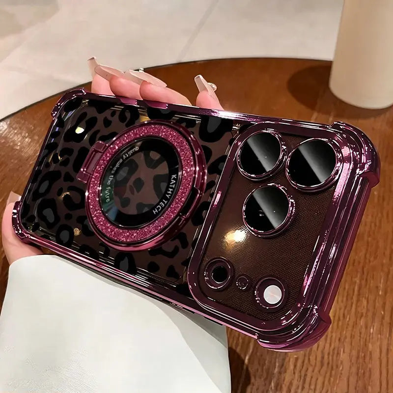 Leopard Ring-Stand Case